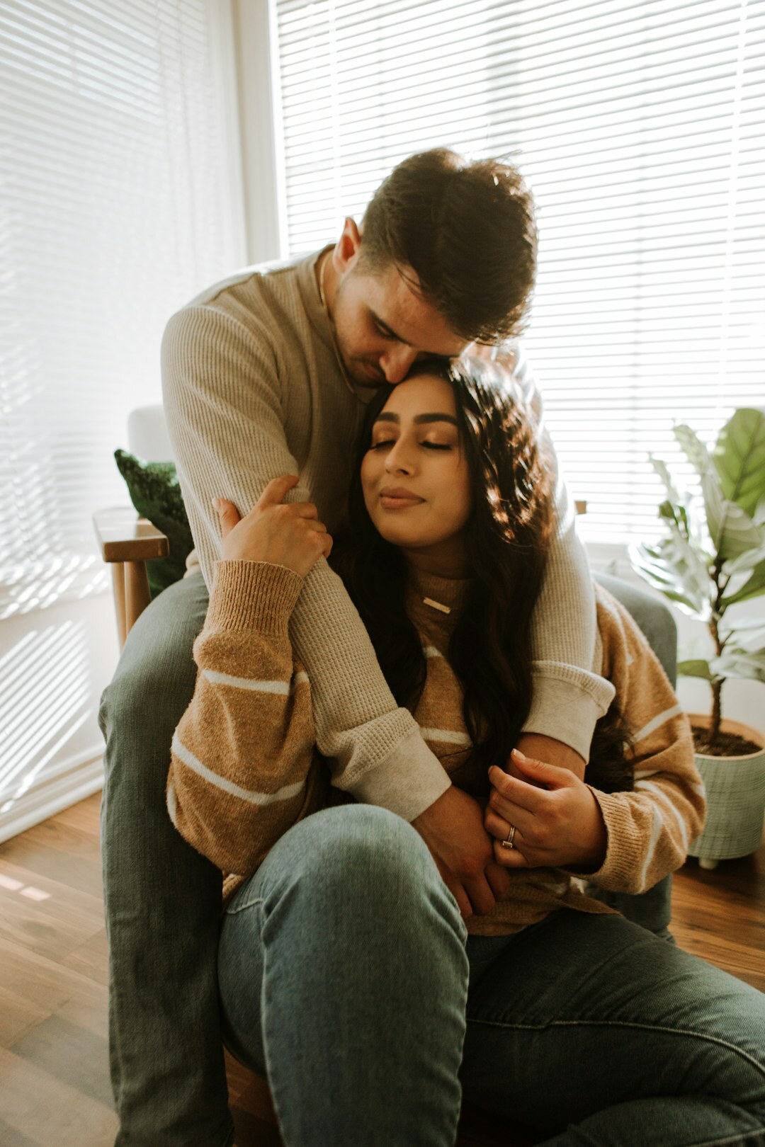 couple arguing in living room